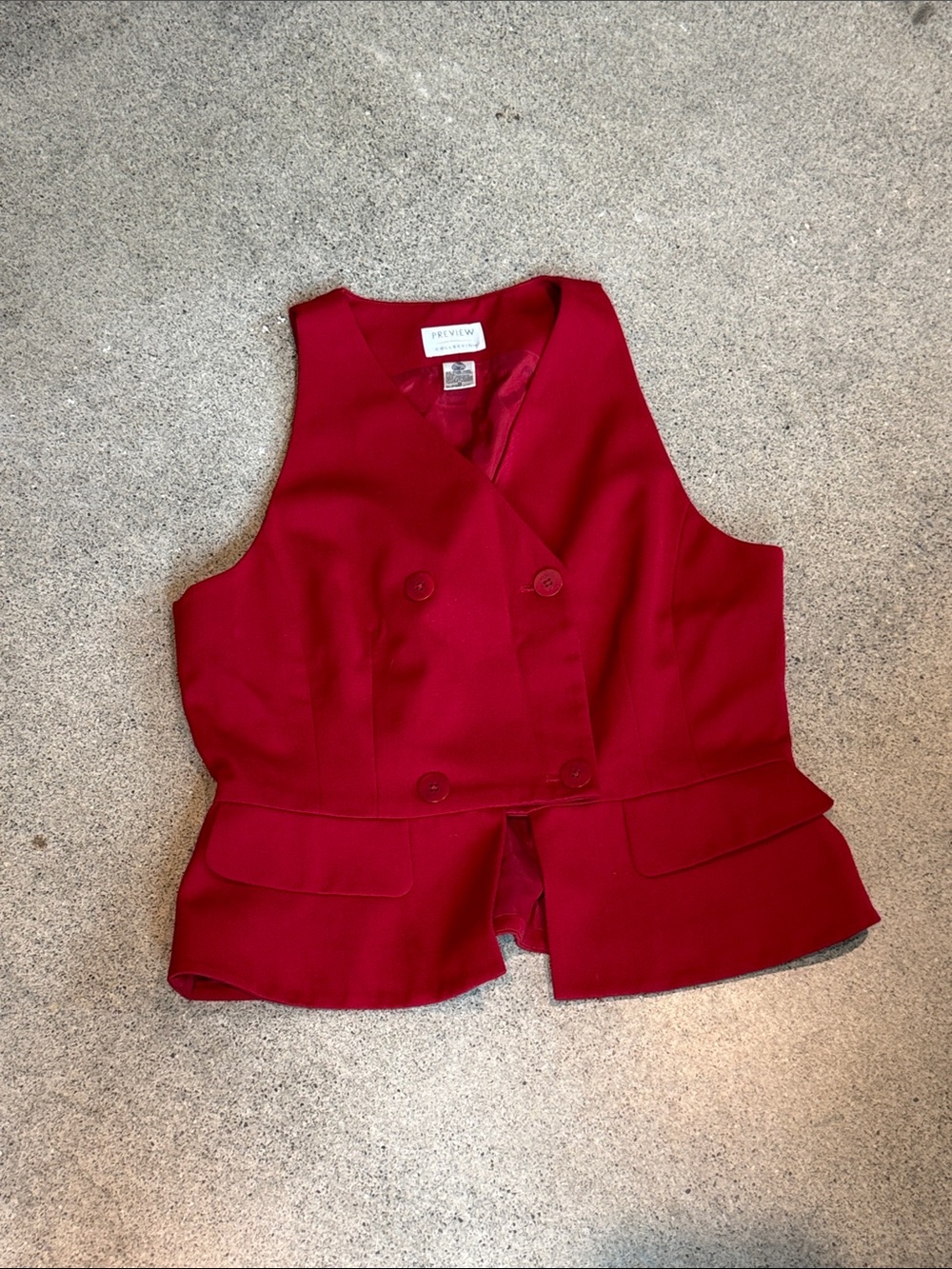 Preview Collection Red Double-Breasted Vest